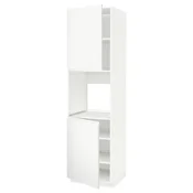 METOD Vis.elem.pecn.s 2vrata/policama, bela/Voxtorp matirano bela, 60x60x220 cm