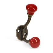 Rdeč kovinski stenski obešalnik 3 cm – Rex London