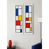 Wallity Dekorativne uramljene slike na platnu, 25x100cm, 2 komada, Šarene