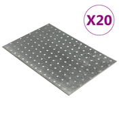vidaXL Perforirane plošče 20 kosov 2 mm 300x200 mm pocinkano jeklo