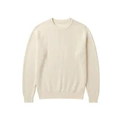Kleidermafia Pulover Slim Fit Thin Knit Sweater - Beige bež