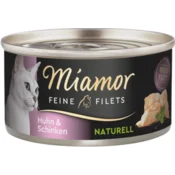 MIAMOR Vlažna hrana za macke, Prirodni fileti piletina i šunka Feine Filets, 80g