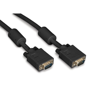 Kabl VGA D-sub M/M 5m HQ feritno jezgro crni