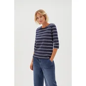 Marisse Womens Blouse L-Ts-4615 Navy