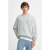 Pamucna dukserica Levis PRIDE RELAXED CREW boja: siva, melanž, 002FC