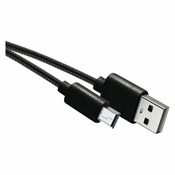 Kabel USB-A/mini USB-B, 2.0, polnjenje, podatki, 2 m, črna