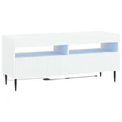 vidaXL LED TV omarica Bela Inženirski les