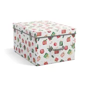 Dekorativna kartonasta škatla za shranjevanje s pokrovom 37x50x15 cm Engla Christmas Storage – Bigso