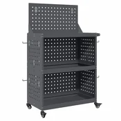 Vidaxl Vozik za orodje Antracit 65 x 35 x 111 cm Mlinjeni jeklo