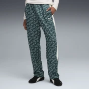Mens Puma T7 All-Over Print Relaxed Track Pants, Green, Size M, Men