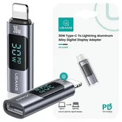 USAMS USAMS ADAPTER AU18 USB-C ZA LIGHTNING 30W ZA IPHONE IPAD STEEL, (21974951)