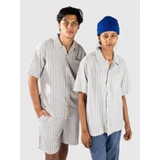 Woodbird WBBanks Stripe Linen Shirt light blue