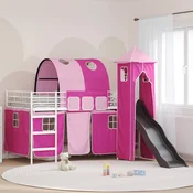 Okvir Krevet za Djecji Loft Bijela i roza 100 x 200 cm Metal