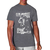 Bob Marley Majica Hawaii Unisex Charcoal Grey S