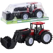 Traktor s sprednjo žlico - rdeč