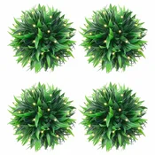 Umjetne kugle od šimšira s LED svjetlima 4 kom zelene 15 cm