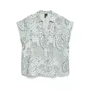 VERO MODA Bluza VMCILLE HILDA  temno zelena / bela