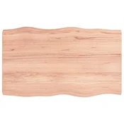 Vidaxl Mizna plošča sv. rjava 100x60x(2-6)cm obdelana trdna hrastovina