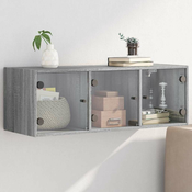 Zidni ormaric sa staklenim vratima boja hrasta 102 x 37 x 35 cm