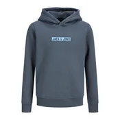 Jack & Jones Junior Majica JJMUNK svetlo modra / temno modra / temno siva