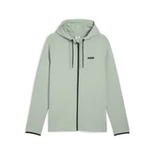 Mens Puma Spacer Full-Zip Hoodie, Green, Size XXL, Clothing