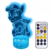 Paw Patrol Rocky 3D LED nočna svetilka + daljinski upravljalnik