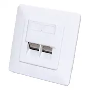 Intellinet 771900 vtičnica 2 x RJ-45 Bela