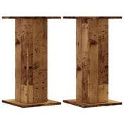 Vidaxl Stojalo za rastline 2 kosa starinski les 30x30x60 cm inž. les
