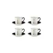J-Line komplet skodelic s podstavkom (za skodelico) iz keramike 11,2 x 11,2 x 6 cm