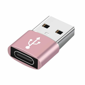 Northix USB-C brezžični na USB-A adapter - roza