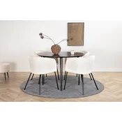 Venture Design Jedilna miza in stol komplet Dipp in Berit miza 115x75 cm črna bež