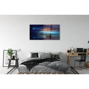 tulup.si Zidna obloga za kuhinju Večerni oblaki morje ladja 140x70 cm