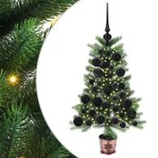 Božicno drvce s 150 LED svjetlima s stalakom Zelena 65 cm PE
