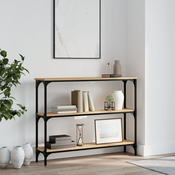 vidaXL Konzolna mizica sonoma hrast 100x22,5x75 cm inženirski les