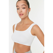 Trendyol White Seamless/Seamless Light Support/Shaping Knitted Sports Bra