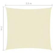 Vidaxl vidaXL Pravokotno vrtno jadro, blago Oxford, 2 x 2,5 m, kremne barve