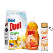 DUEL Soft Lotus 7,2kg + Omekšivac OMK Love Actually 1600ml + Flašica staklena Love Actually 500ml