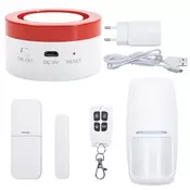 Brezžični alarmni sistem PNI Safe House PG600LR, varnostni sistem pametnega doma, brezžična povezava, protivlomni alarm, brezžični alarm, pametno opozorilo prek aplikacije TUYA iOS/Android, združlji