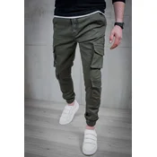 Denistar Muške pantalone 100-2599-1, Kargo, Maslinasta