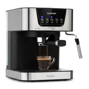 Klarstein Arabica, aparat za kavo espresso, 1050 W, 15 barov, 1,5 l, nadzorna plošča na dotik, nerjaveče jeklo