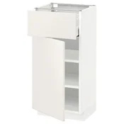 METOD / MAXIMERA Podni element s fiokom/vratima, bela/Veddinge bela, 40x37 cm