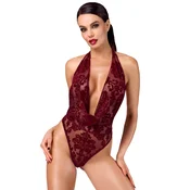 Noir Handmade F386 Kink Royal Cascade Bodysuit Burgundy XXL