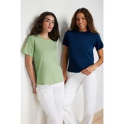 Trendyol Milla ženska majica TWOSS20TS0141, Petrol-Mint-Zelena