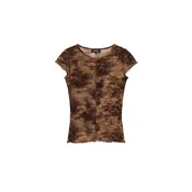 Desigual Majica rjava/svetlo rjava/temno rjava/črna