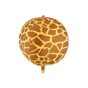 PartyDeco Folijski balon - Žirafin vzorec 50 cm