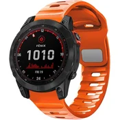 GS Silikonski pašček QuickFit za Garmin Fenix 26 mm, oranžen