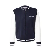 GUESS JEANS Pletena jopa mornarska / bela