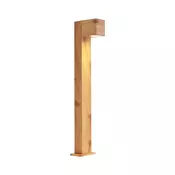 Moderna zunanja talna svetilka aluminijasta z lesnim potiskom 65 cm IP44 - Baleno
