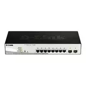 D-LINK DGS-1210-10P Pametni LAN prekidac, 8PoEport/2SFP Crni