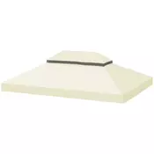 Homestar Nadstrešek za nadomestno streho vrtne nadstrešnice 300x400 cm bela